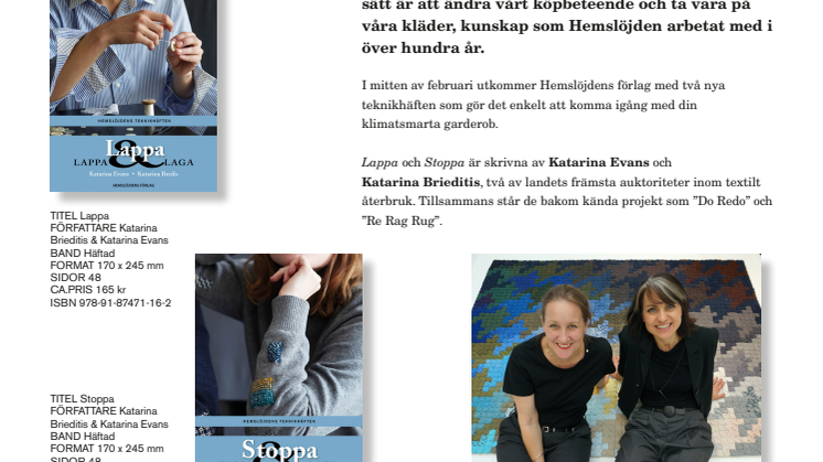 Klimatsmart kunskap i två nya häften – så lappar och lagar du dina kläder