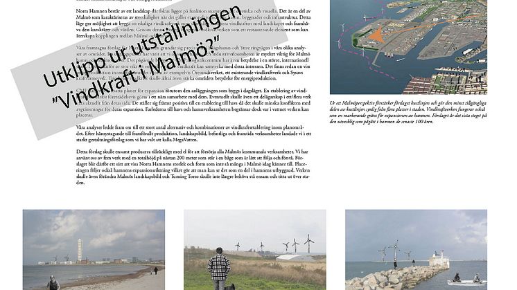 Pressinbjudan till vernissage av ”Vindkraft i Malmö?”