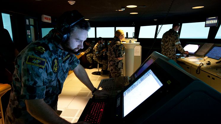 The new Kongsberg Digital simulators will be used for the on-going training of RAN Officers and sailors undertaking all levels of shiphandling, navigation, warfare, and bridge management courses. ©Commonwealth of Australia