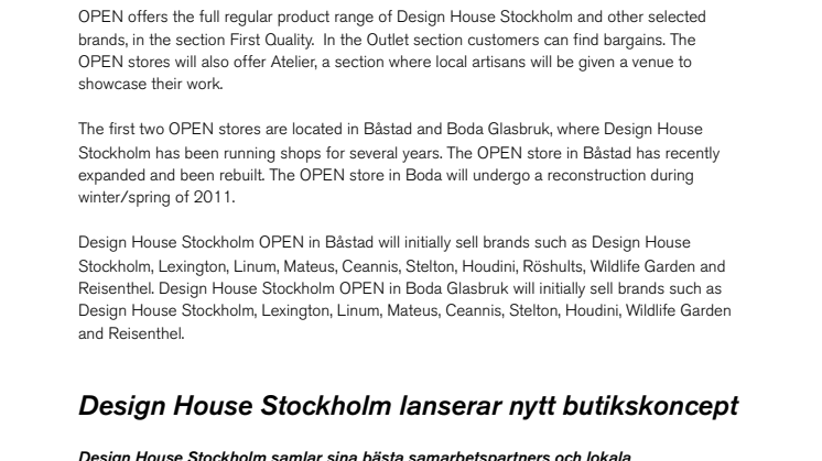 Design House Stockholm launches new store concept   