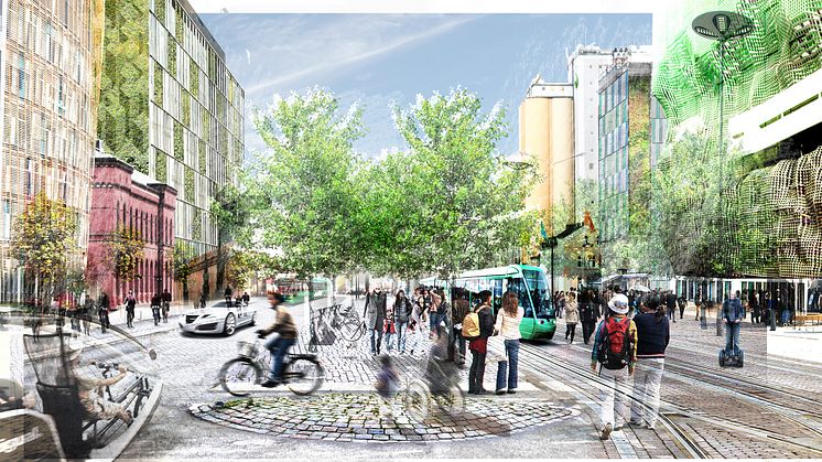 Visionsbild framtagen till Malmös nya översiktsplan (ÖP2012)