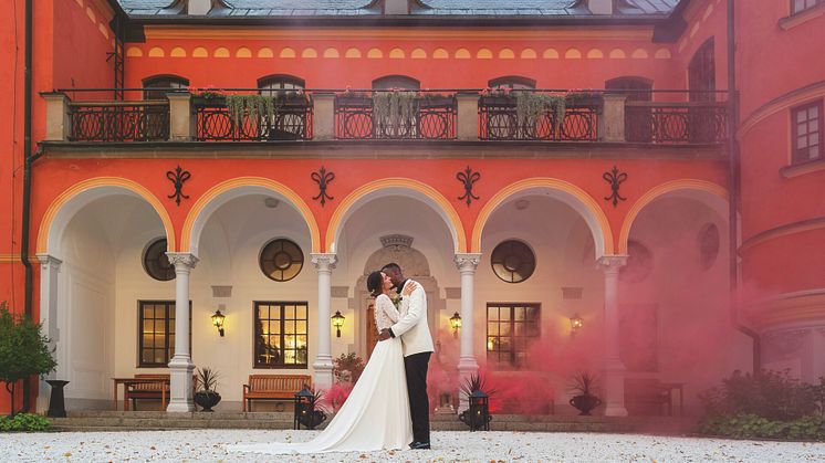 Bröllop på Lejondals Slott. Fotograf Malin Norlén 