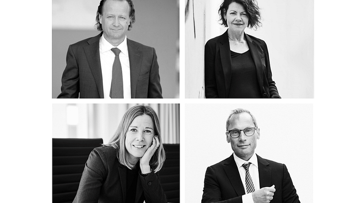 Jan Erik Saugestad, vd Storebrand Kapitalförvaltning, Filippa Bergin, Hållbarhetschef Storebrand, Åsa Wallenberg, vd SPP Fonder, Staffan Hansén, vd SPP