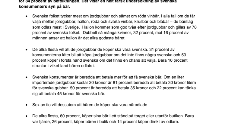 Jordgubbar & hallon – svenska folkets favoriter