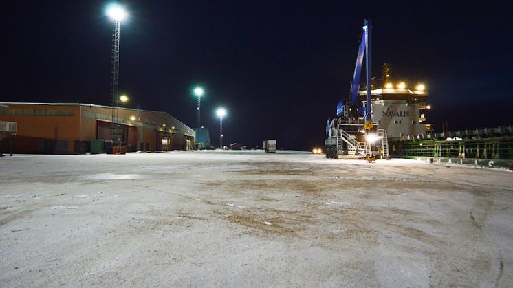 Mastbelysning Piteå Hamn