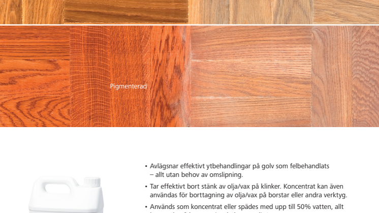 Timberex Oil & Wax Remover produktblad