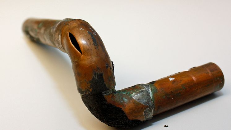 Sprukket rør pga frost