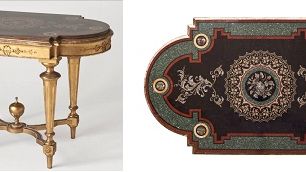 New acquisition: Drawing-room table with porphyry mosaic top