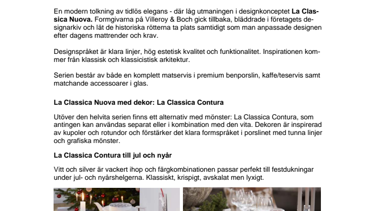 La Classica; ny lyxig art deco-inspirerad porslinsserie från Villeroy & Boch – perfekt till dukningar under jul och nyår
