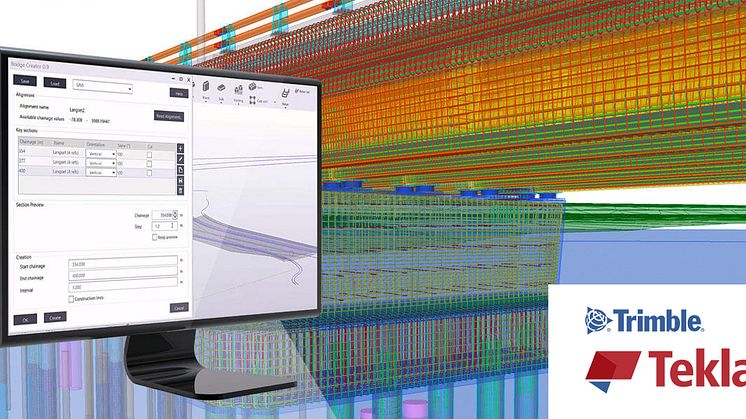 Trimbles Tekla Structures täcker hela brokonstruktionens  arbetsflöde med nya tillägget Bridge Creator – Entreprenörer löser vanliga konstruktionsutmaningar med nytt brotillägg