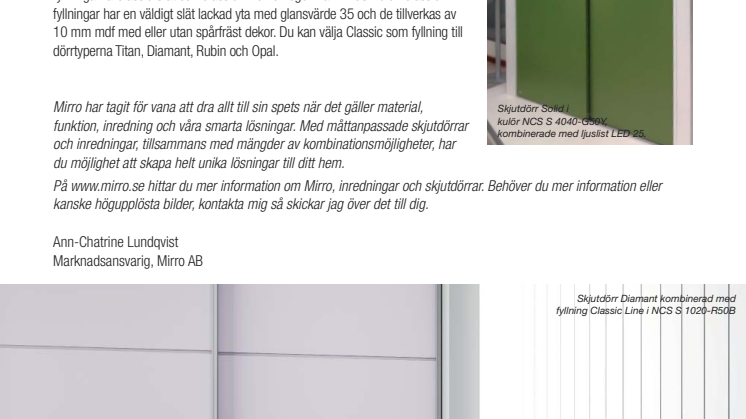 Sätt färg på ditt hem - och dina skjutdörrar.