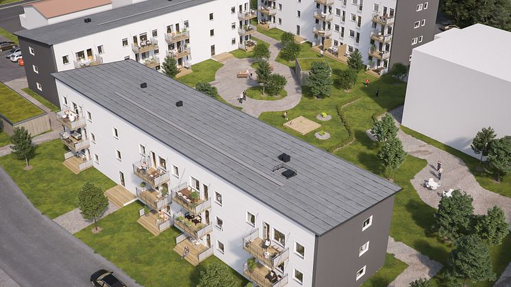 Illustration över område BoKlok Fyren
