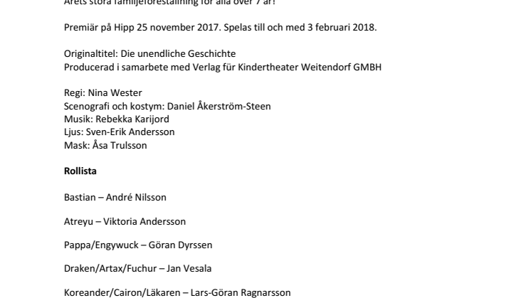Pressmaterial till Den oändliga historien