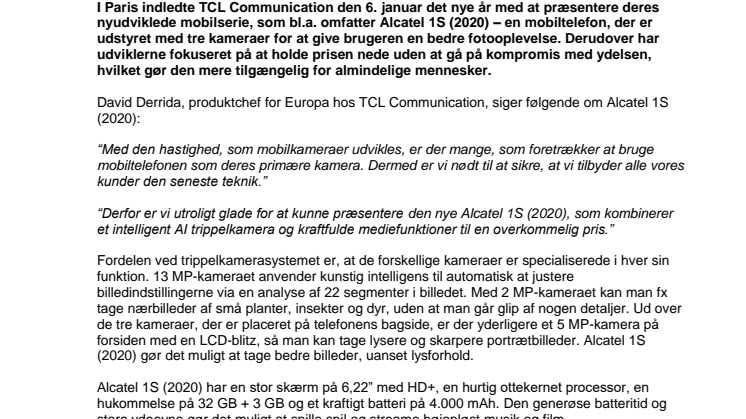 Alcatel 3L (2020): smartphone med 48 MP-kamera til alle lysforhold og til en god pris