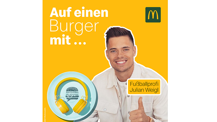 McDonald’s Deutschland geht mit der zweiten Staffel von „Zum Hierhören oder Mitnehmen? Der Podcast zur Gastronomie der Zukunft“ an den Start und lädt zum Staffelbeginn Profifußballer Julian Weigl zu Tisch.