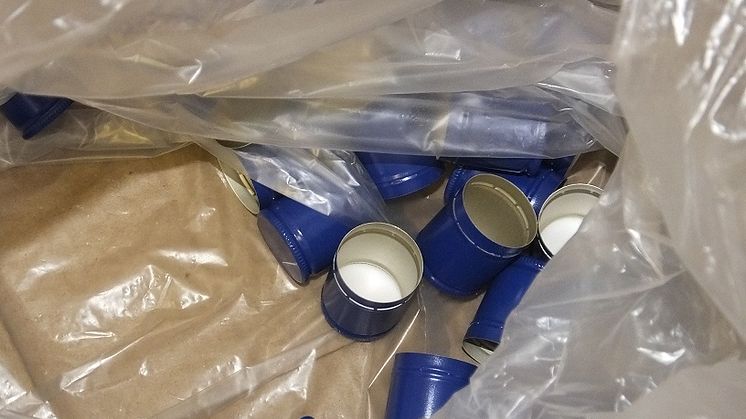 HMRC dismantle fake vodka bottling plant in Aintree, Liverpool - bottle tops