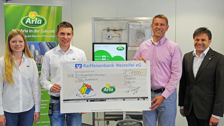 Arla Foods spendet 1.500 Euro an die Villa Kunterbunt in Trier