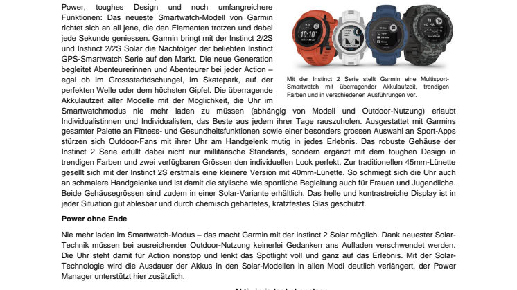 PM Garmin Instinct 2 Serie