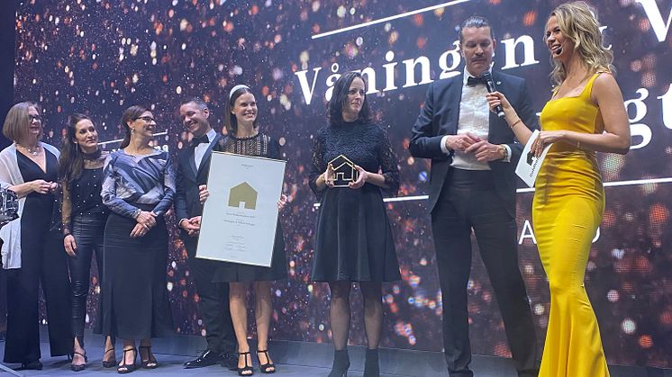 Våningen & Villan Nybyggt vinner Årets mäklarkontor på Guldhemmet! 