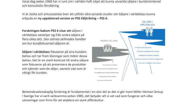Ny version av PSS Säljträning 