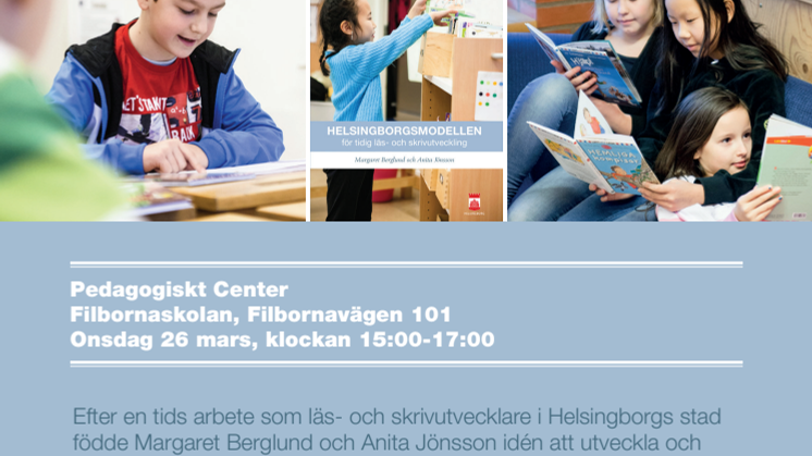 Releasefest av boken "Helsingborgsmodellen för tidig läs- och skrivutveckling"