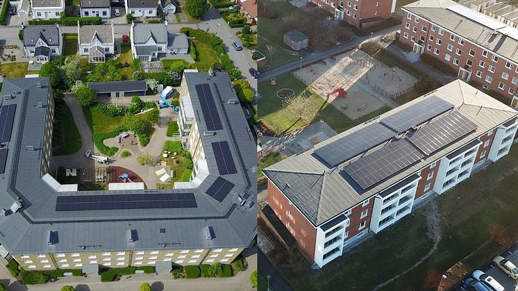 Solel står för halva elanvändningen i bostadsrättsföreningar i Trelleborg och Ystad