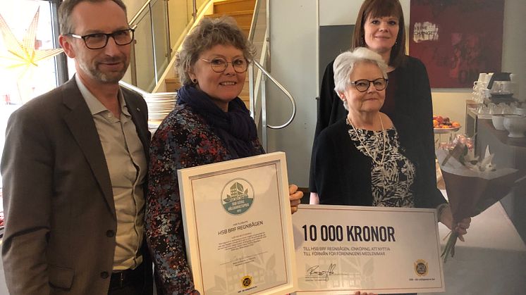 HSB brf Regnbågen vinner HSB Götas Hållbarhetspris 2022.
