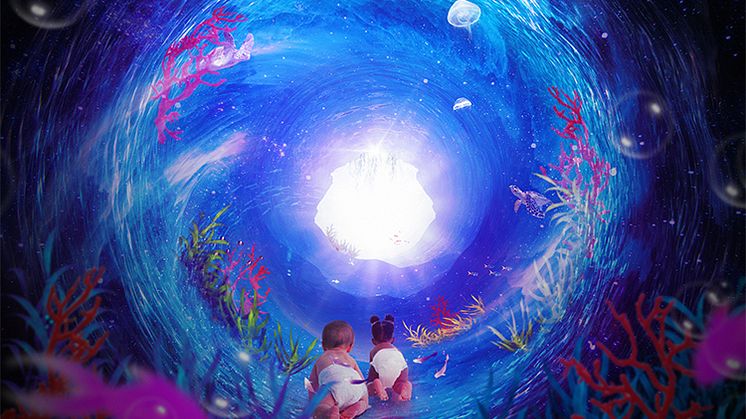Den kosmiska havsträdgårdspassagen. Illustration: Johanna Kallin.