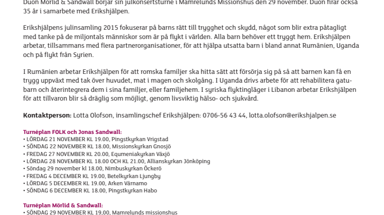 Julkonserter med varm efterklang