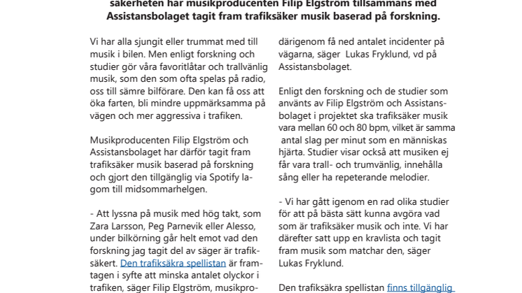 Musiken som gör dig till en bättre bilförare i midsommar