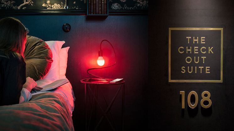   Här checkar du ut från social media och checkar in på Hotel Bellora. 
