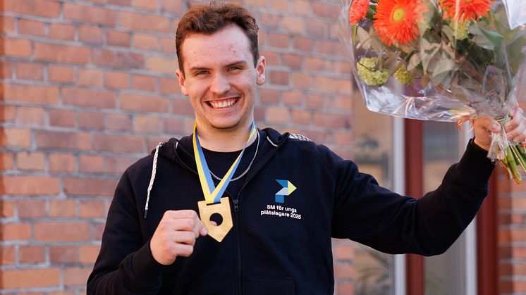 Emil Persson, vinnare i SM för unga plåtslagare 2025
