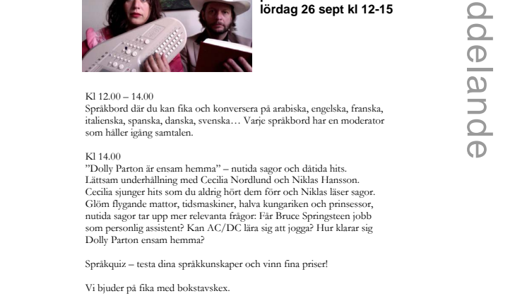 Fira Europeiska språkdagen på Stadsbiblioteket i Malmö