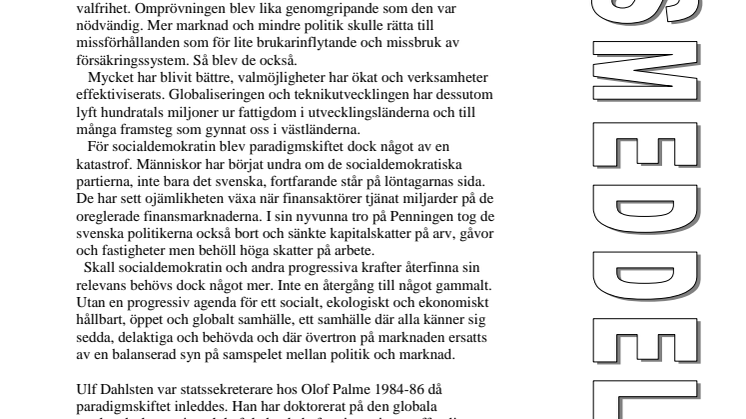 Ny bok: Efter coronan. Svensk modell i kris av Ulf Dahlsten