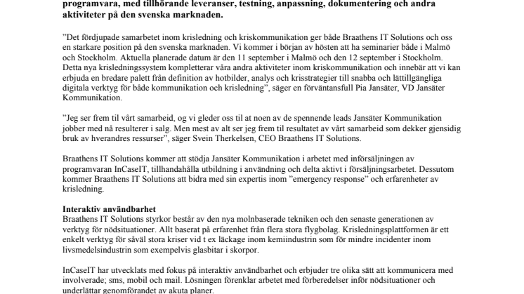 Krisledning och kriskommunikation i ett fördjupat samarbete