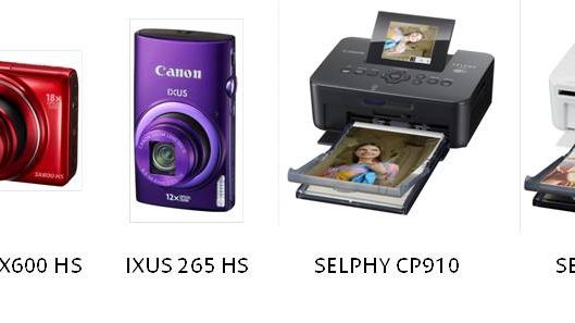 Forevige, skap og del spesielle minner med Canons PowerShot SX600 HS,  IXUS 265 HS, SELPHY CP910 og  SELPHY CP820