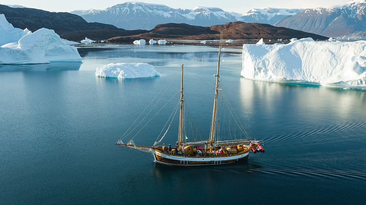 Danish propeller systems save fuel and CO2 on historic sailing ships in Iceland. Photo: North Sailing.