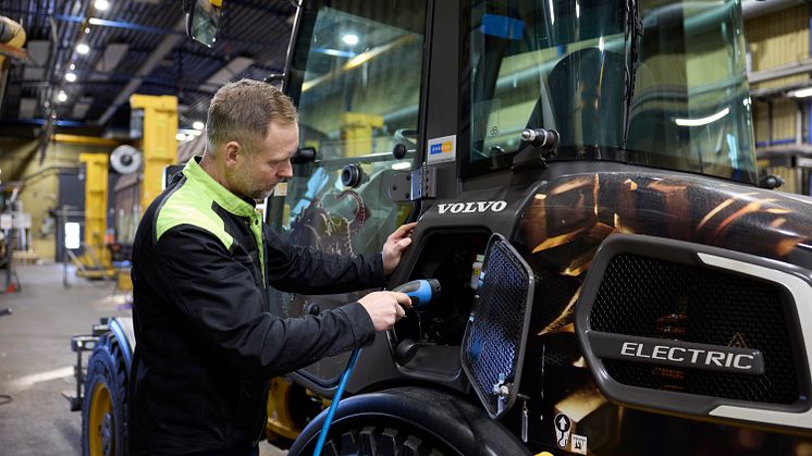 Volvo L25 Electric - laddning på Euromaint