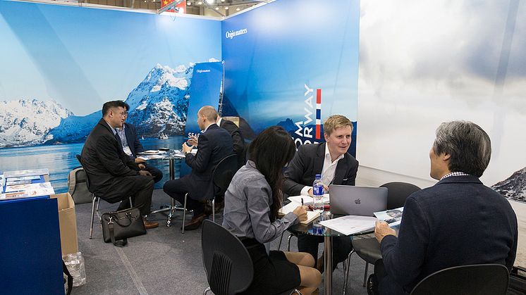 Norske eksportører i Seafood from Norways stand under BISFE 2017