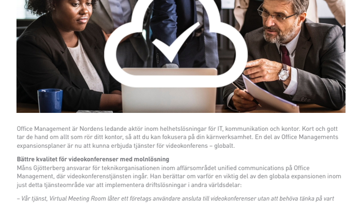 På resan mot global expansion – Office Management tar vägen via molnet tillsammans med Basefarm