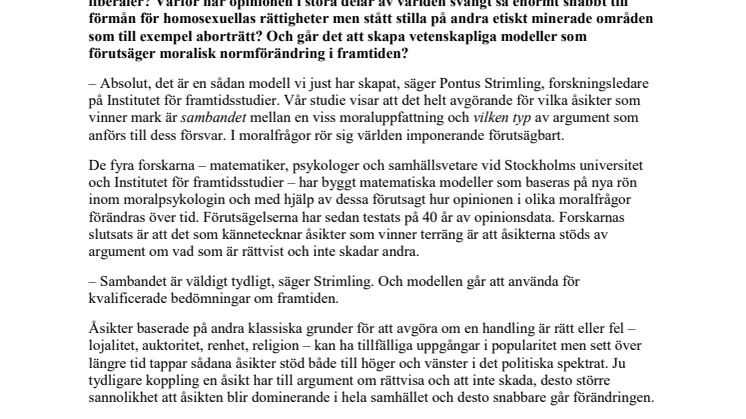 Ny forskning: Så kan moralisk och politisk utveckling förutsägas 