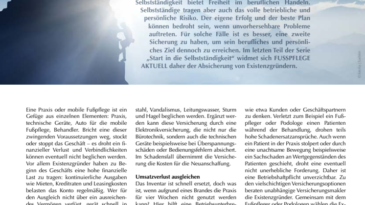 Start in die Selbstständigkeit: Absicherung und Vorsorge