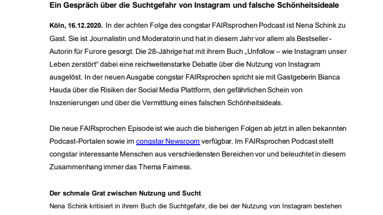 Bestseller-Autorin Nena Schink zu Gast bei congstar FAIRsprochen