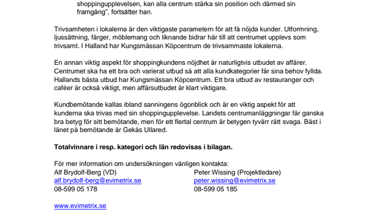 Vad tycker shoppingkunderna i Hallands län