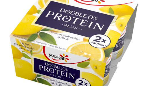Yoplait Double 0% Protein Plus sitron