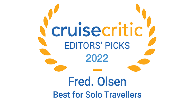 Fred. Olsen Cruise Lines awarded ‘Best for Solo Travellers’ in the Cruise Critic Editors’ Picks 2022