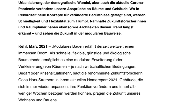 Experten sind sich einig: Die Zukunft des Bauens ist modular