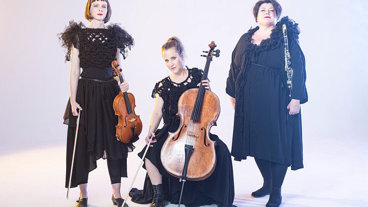 Kv.Arken – Annika Jessen, klarinett,  Elina Nygren, viola och Anna Thorstensson, cello – kommer till Palladium Malmö 22 maj.