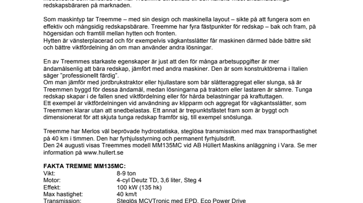 Nya Treemmes koncept – smart redskapsbärare