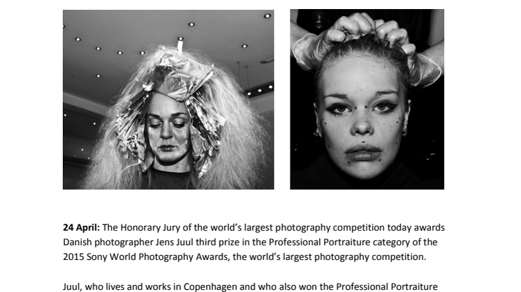 Danske Jens Juul vinder flot tredjeplads ved Sony World Photography Awards 2015